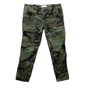 Nili Lotan Cargo Pants Womens 10 Army Green Camo Utility Urban Streetwear